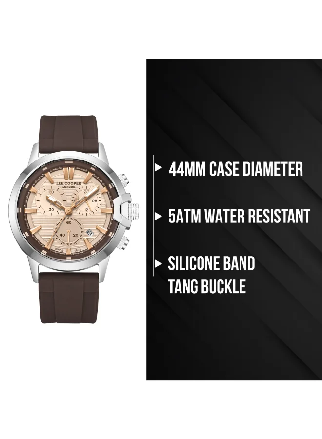 Lee Cooper  Men's SILICONE Multi Function Watch LC08267.332 - 44 mm for Men | Best Price UAE